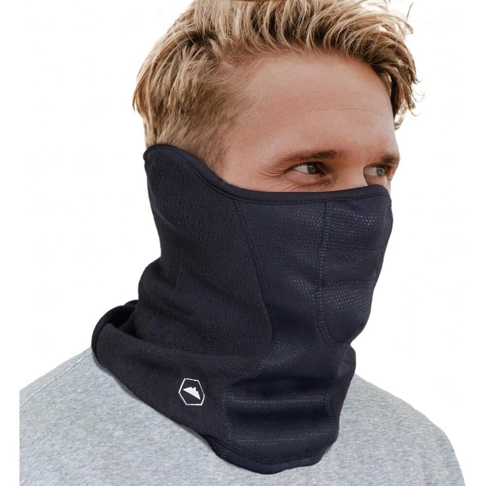 Men's Tactical Winter Warm Fleece Face Mask Stretch Neck Breathable Scarves